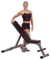 Banc incliné décliné pliable