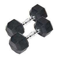 Hex Rubber Dumbbell 2kg La paire