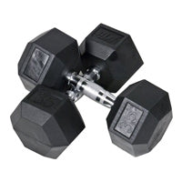 Paire d'haltères hexagonaux caoutchouc 1Kg
