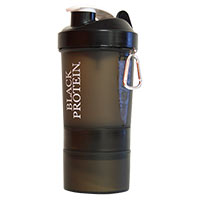 Shaker Black Protein Noir translucide 400 ml