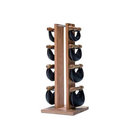 Tour chêne avec poids cuir noir Set 2,4,6,8 kg 